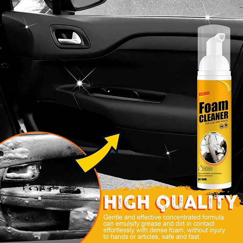 Car Magic Foam Cleaner, Foam Cleaner All Purpose, Foam Cleaner for Car and House Lemon Flavor, Powerful Stain Removal Kit Foam Cleaner for Car, Kitchen, Bathroom, ect (150ml, 2Pcs) - Image 4