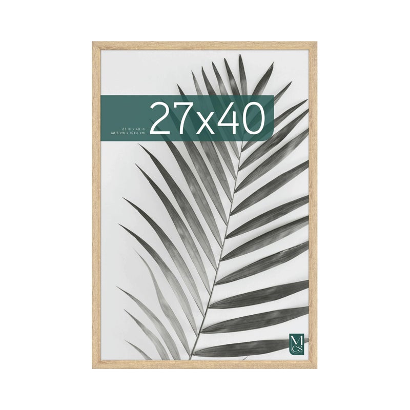 MCS Studio Gallery 27x40 Poster Frame Natural Woodgrain Vertical  Horizontal Wall Hanging Large Picture Frame for Photos Posters  Art Prints 1Pack