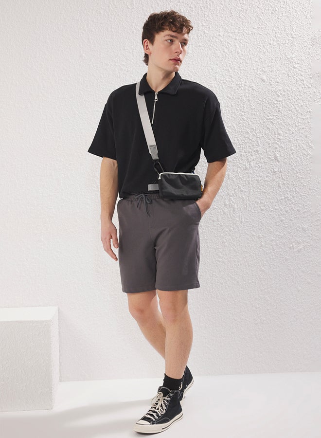 trendyol Smoked Basic Regular Mid Length/Normal Cut Plain Shorts - Image 1