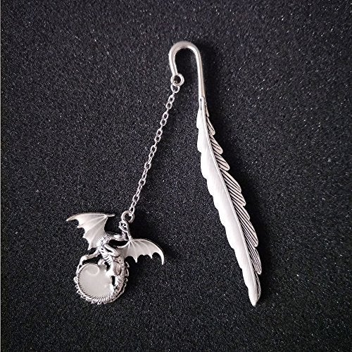 Mshion Luminous Bookmark, Retro Glow in The Dark Reading Bookmarks for Women Men Lovers,Book Markers with Pendant Holiday Gifts - Image 3