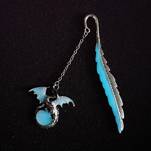 Mshion Luminous Bookmark, Retro Glow in The Dark Reading Bookmarks for Women Men Lovers,Book Markers with Pendant Holiday Gifts - Image 5