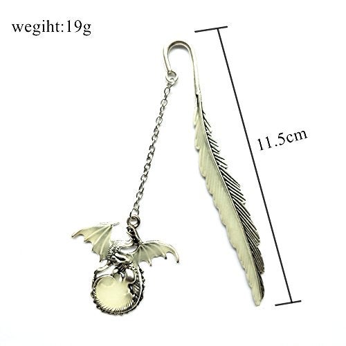Mshion Luminous Bookmark, Retro Glow in The Dark Reading Bookmarks for Women Men Lovers,Book Markers with Pendant Holiday Gifts - Image 2