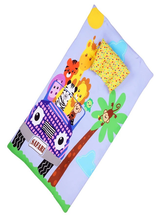 AMARDEEP Baby Bedding with Pillow Digital Printed Jungle Theme (AD_Bedding_ACAR_Blue) - Image 4