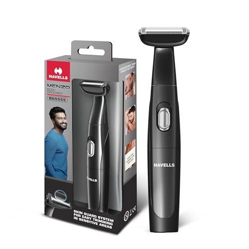 Havells Menzo Body Groomer| Wet & Dry Use| Battery Powered|Skin Guard for No Nicks & Cuts| For All Body Parts Including Senstive Areas| BG5555 - Image 1