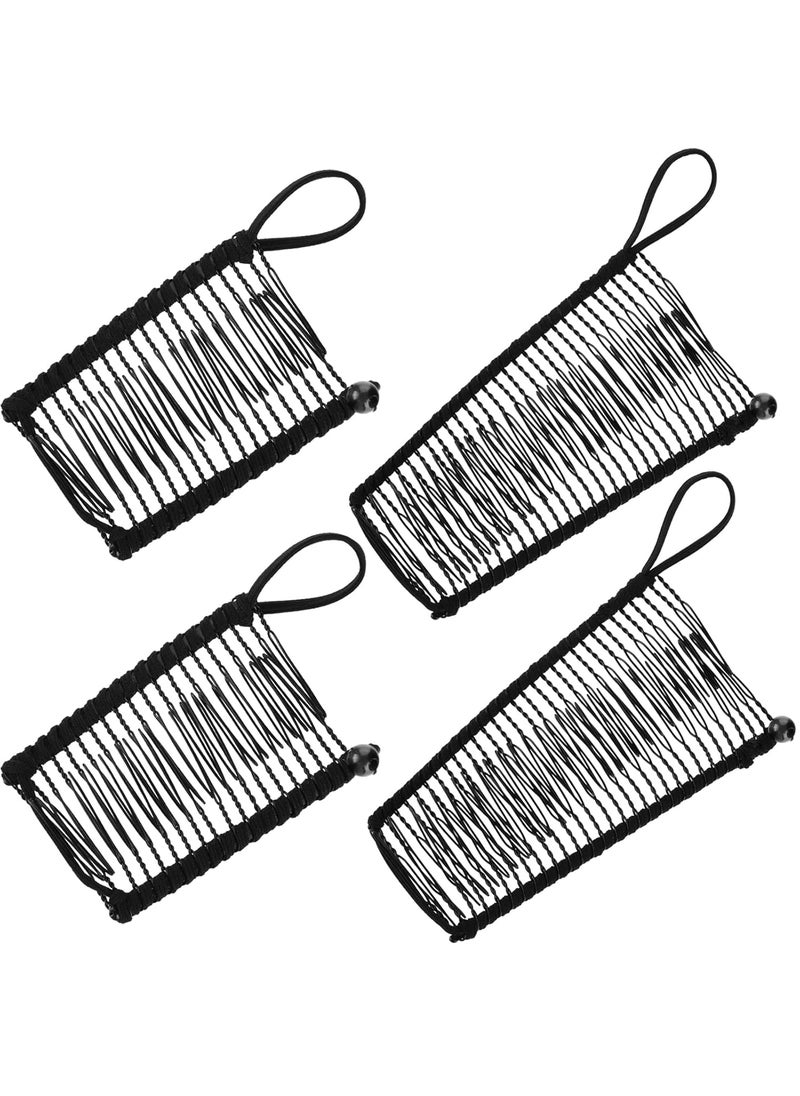 WILLBOND WILLBOND 4 Pcs Banana Hair Clips for Women Large Small Vintage Clincher Comb Banana Grip Clip Gift for Curly Thick Wavy Hair PonytailBlack 