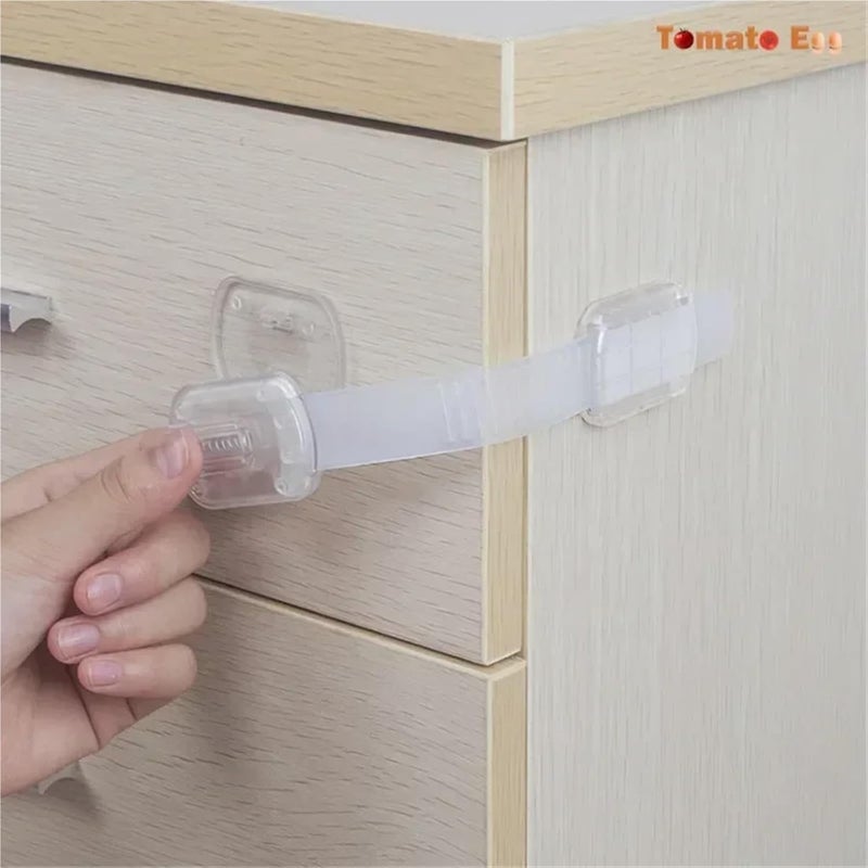 White Furniture Anchor 24pcs Baby Safety Fridge Lock Wall Proofing No Drilling Protection - Image 4