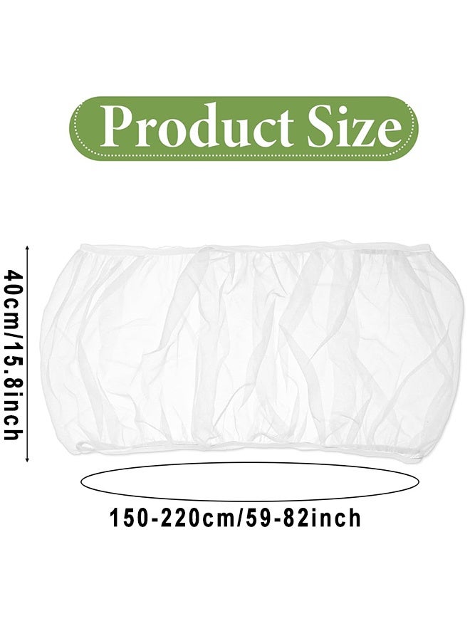 اتش اس قفص الطيور تغطية صافي ، قابل للتعديل قفص الطيور البذور الماسك ، الشاش تغطية قفص الطيور ، ومنع التشتت والفوضى ، اكسسوارات قفص الطيور الببغاء تغطية صافي ، أبيض - Image 2