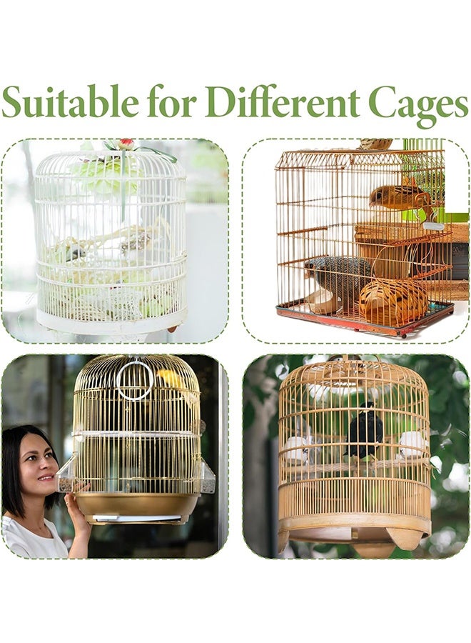 اتش اس قفص الطيور تغطية صافي ، قابل للتعديل قفص الطيور البذور الماسك ، الشاش تغطية قفص الطيور ، ومنع التشتت والفوضى ، اكسسوارات قفص الطيور الببغاء تغطية صافي ، أبيض - Image 5