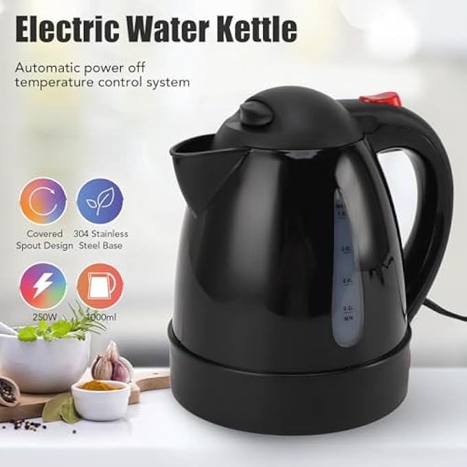 BROLEO Car Electric Kettle 24V 1000Ml Portable Car Kettle Water Boiler With Auto Shut Off  Cigarette Lighter Stainless Steel Road Trip Car Truck Water Heater For Hot Water Tea Coffee - Image 3