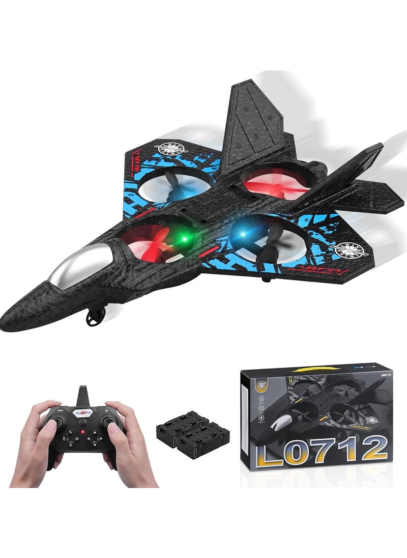 Mi VAZA - RC Aircraft, 2.4GHz Wireless Control Plane, L0712 4-Channel Remote Control Jet, Fighter-Style Remote Airplane, Toy Aeroplane with Colorful Lights, Ideal for Kids, Beginners, and Adults. - Image 1