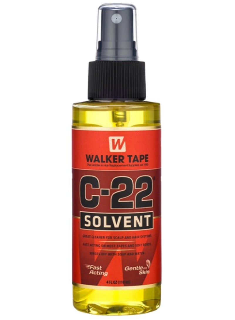 Walker Tape C22 Solvent Spray Hair Adhesive Remover 4 oz Adhesive Remover for Lace Wigs, Toupees and Tape-in Hair Extensions - Image 1