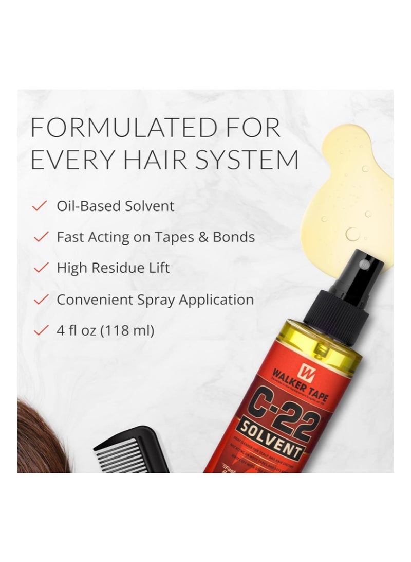 Walker Tape C22 Solvent Spray Hair Adhesive Remover 4 oz Adhesive Remover for Lace Wigs, Toupees and Tape-in Hair Extensions - Image 3