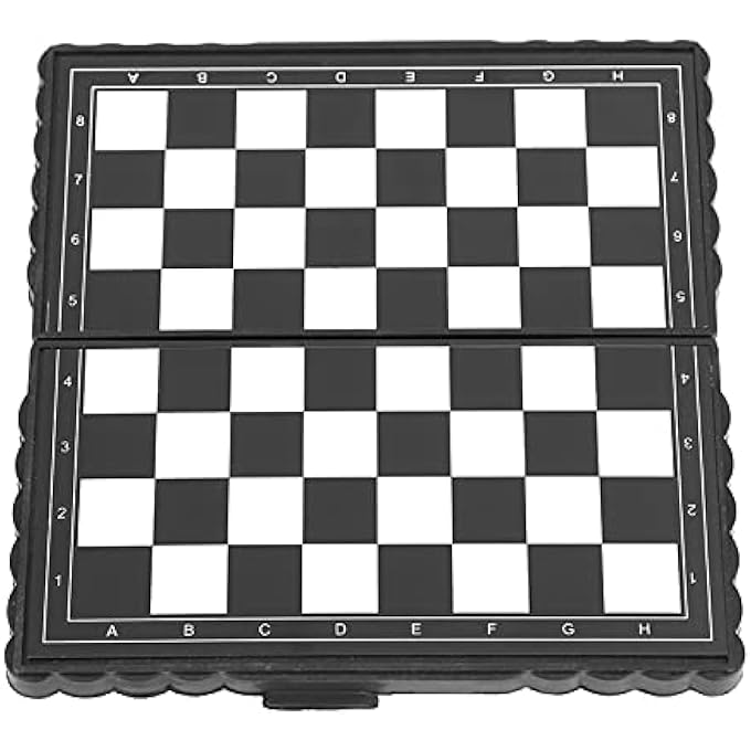 DAUERHAFT Chess Set Portable Plastic Folding Chessboard Magnetic Chess Set Game for Party Family Activities - Image 5