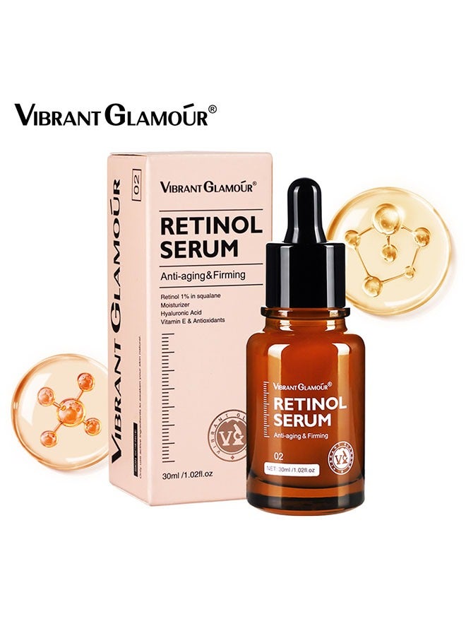 Vibrant Glamour Retinol Serum Anti Aging and Firming 30ml, Collagen Firming Serum, Tightening Skin, Lifting Lighting, Pore refinement, Fade Fine Lines Deep Care Essence - Image 1
