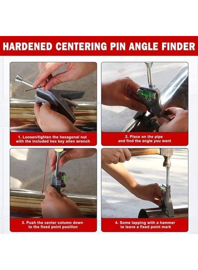 أداة تحديد مركز الأنابيب المغناطيسية مع منقلة فقاعية قابلة للتعديل للأنابيب من ١٫٥ إلى ٦ بوصات - Image 5