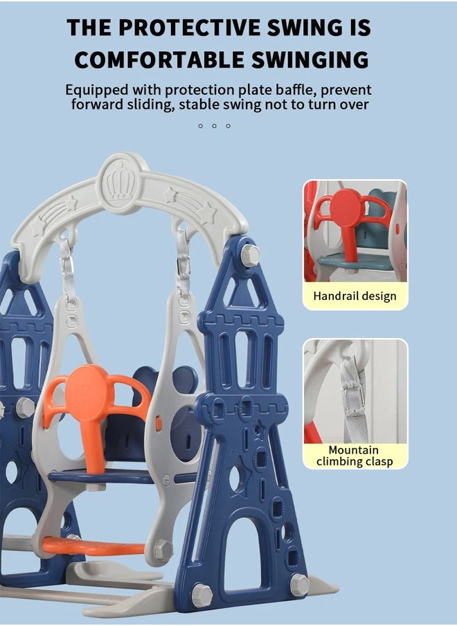 JSAITOYS Children Playhouse Indoor Playground Plastic Swing Slide Play Ground For Kids  - Image 3