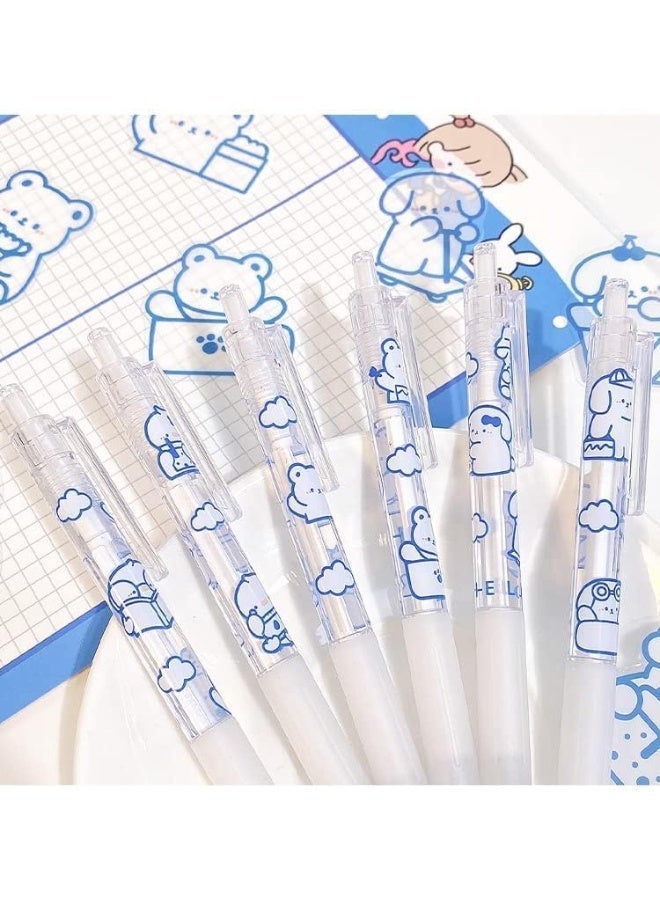 حزمة من 6 قلام حبر هلام لطيف ، قلام هلام قابلة للسحب 0.5 مم ، نقطة رقيقة سلسة الكتابة القلم ، نقطة الرصاصة ، لوازم مكتب كاواي الدب ، لمكتب المدرسة المنزل - Image 4