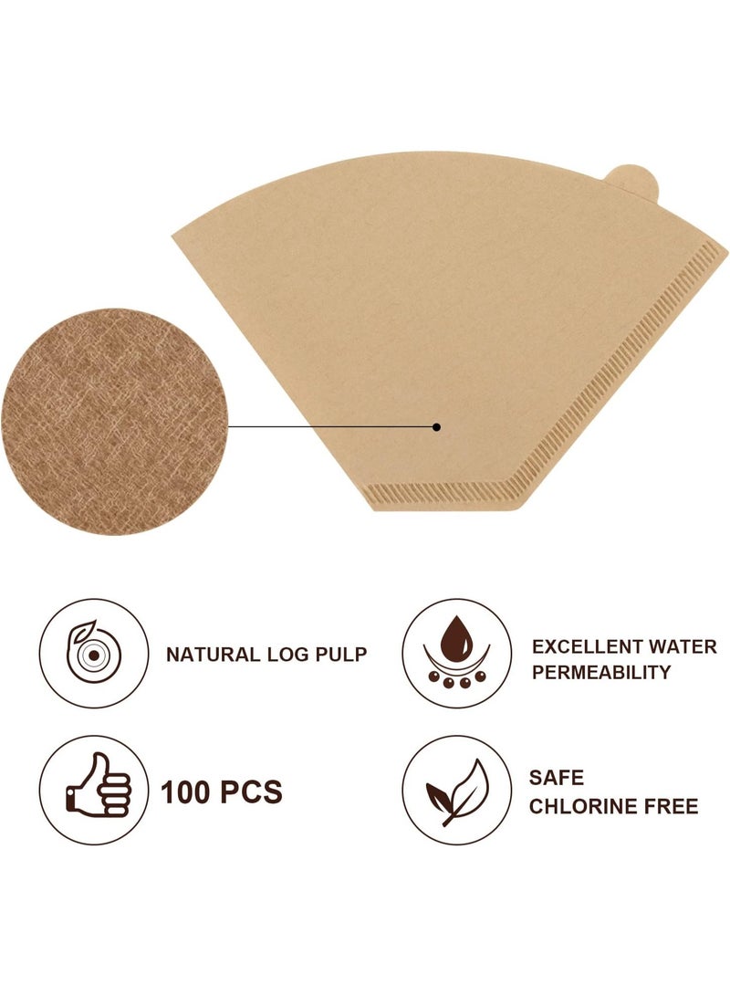 Disposable Coffee Paper Filters, 100 Pcs #4 Cone Replacement Filter for Ninja Coffee Maker - Image 2