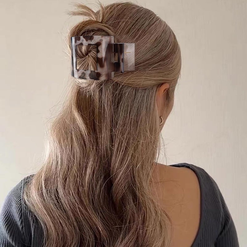 Velscrun Flat Hair Clips for Women Girls, 2 Styles 8 Pcs Lay Flat Claw Clips, Strong Hold French Duck Billed Large Side Hair Jaw Clip for All Hair Types, Non Slip Grip for Daily Styling Tortoise - Image 4