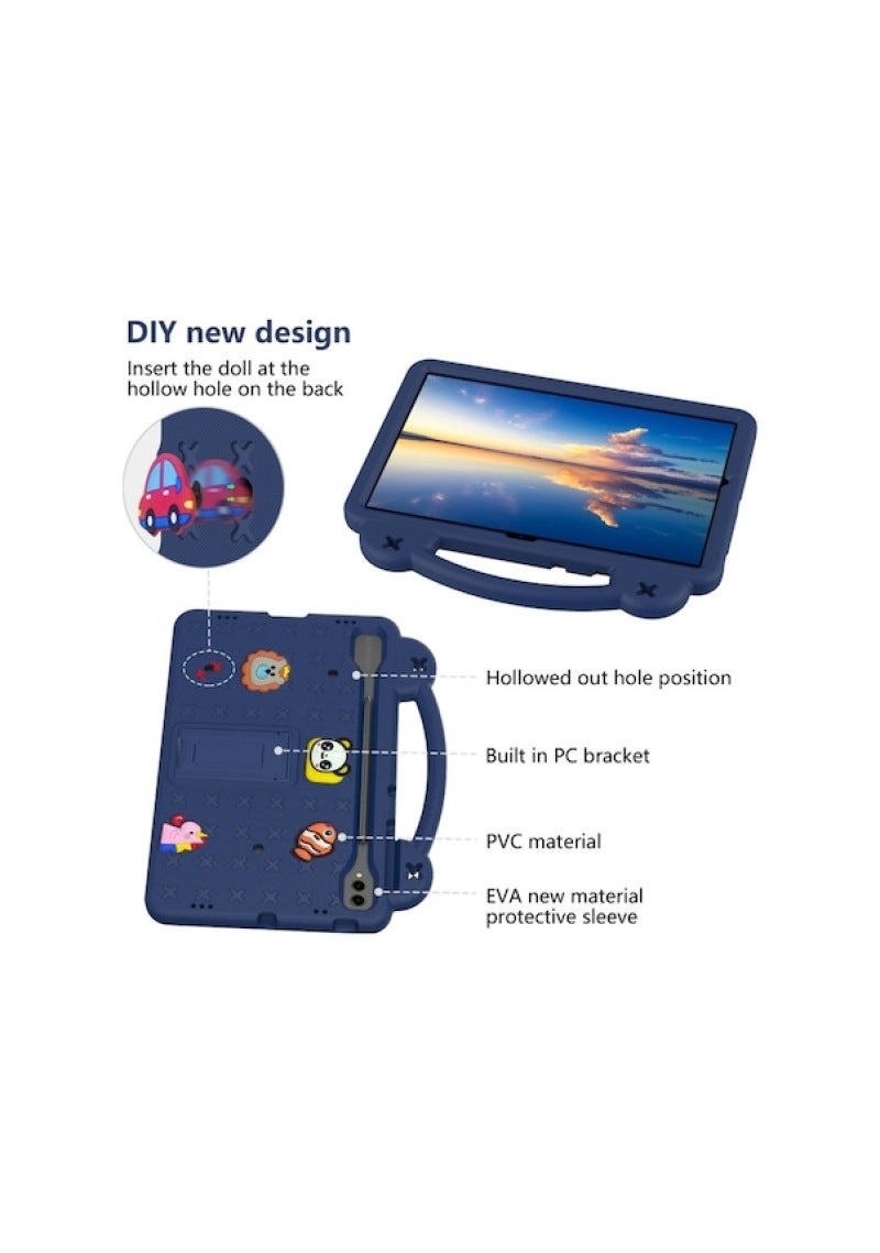 Tablet Protector: Pink EVA Material Anti-Drop Case - Cartoon Design DIY Handheld Bracket for Samsung Tab S9 Fe+12.4 Kids On-the-Go Use - Image 5