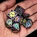 UDIXI Metal Dice Set DD 7Piece Heavy Metallic DND Dice Set RPG Set with Gorgeous Gift Case for Role Playing Game and Tabletop Game Colorful - Image 4