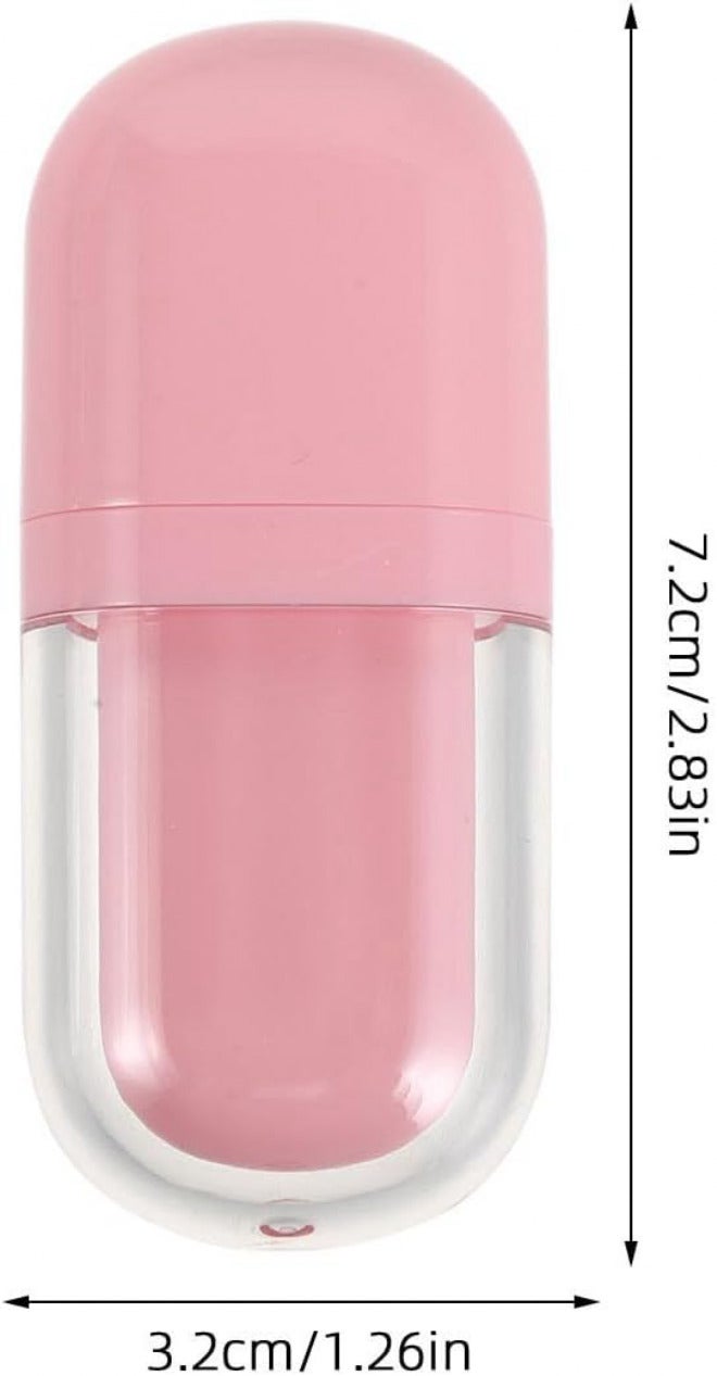 8pcs Lip Gloss Tubes Empty - Plastic Small Refillable Makeup Tube with Wand for Home and Travel Use - 3ml Oval Lip Balm Container Bottles Pink - Image 2