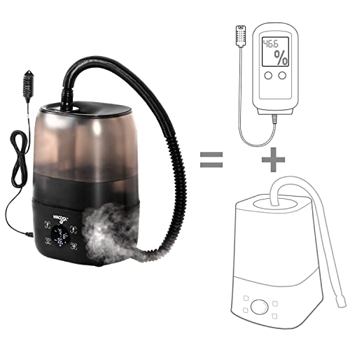 WACOOL Reptile Fogger with Humidity Controller, 4L Large Tank Reptile Humidifier with Humidistat & Extended Hose, Automatic Terrarium Fogger for Beared Dragon Lizard Gecko Snake Tortoise - Image 2