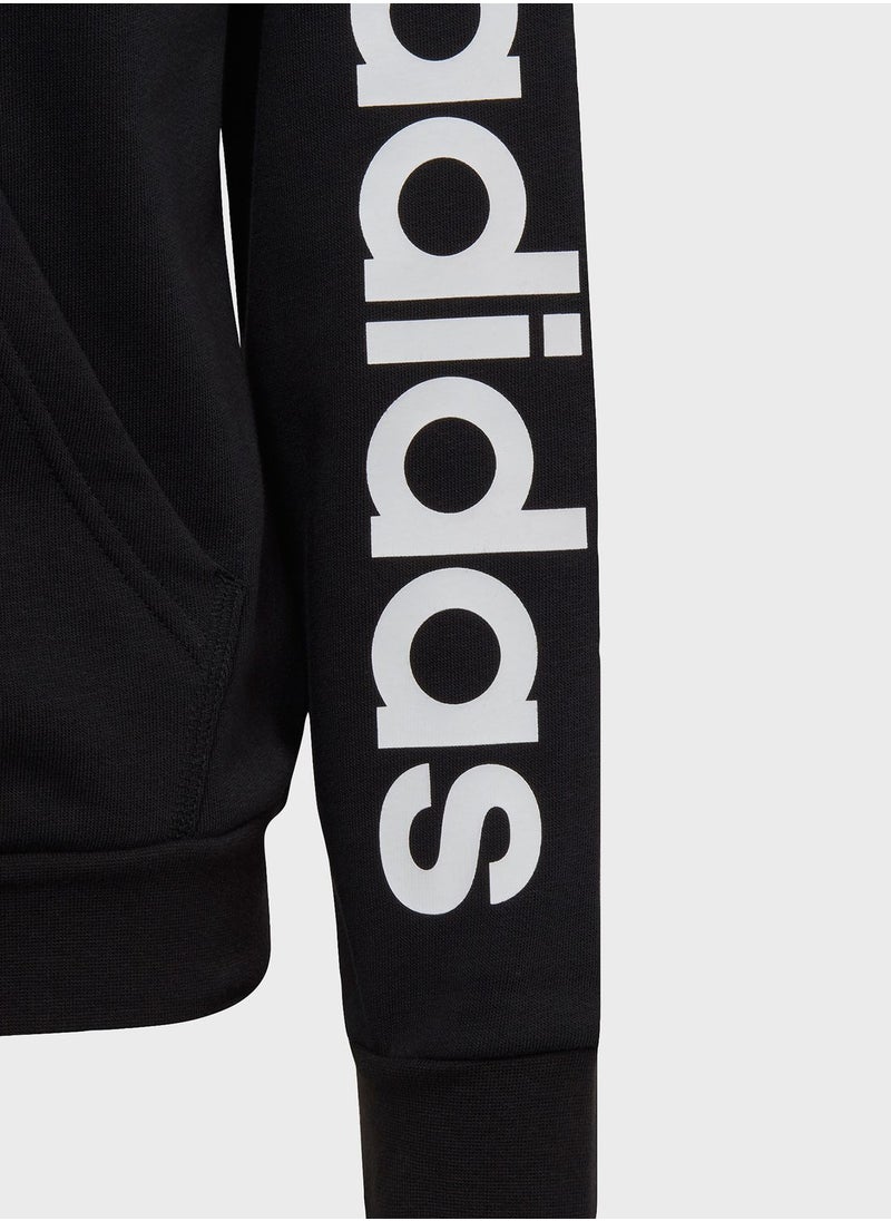 Adidas - Kids Essential Linear Logo Hoodie - Image 1