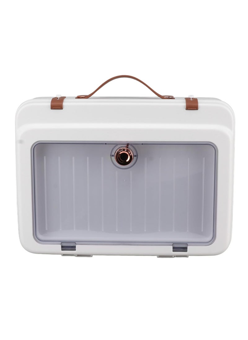 Excefore - Plastic Storage Bin with Lid Portable Project Case with Handle Waterproof Document Bag File Storage Bag for Home Business Trips Separation Design All round Organize and Protect Documents - Image 1