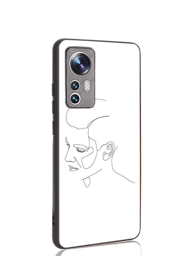 TPU Protection and Hybrid Rigid Clear Back Cover Case Male Face for Xiaomi 12 Pro / Xiaomi 12S Pro / Xiaomi 12 Pro Dimensity