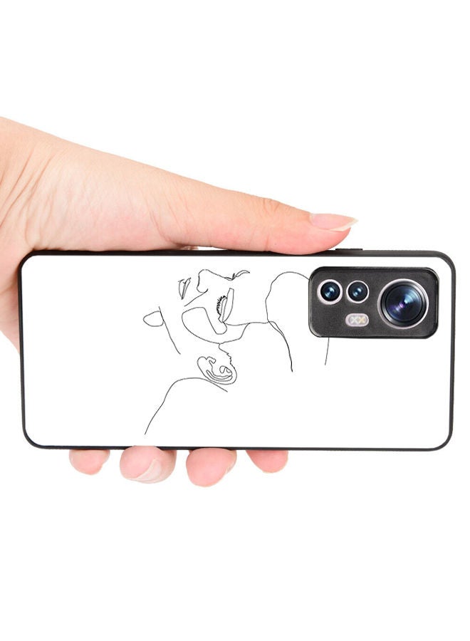 TPU Protection and Hybrid Rigid Clear Back Cover Case Male Face for Xiaomi 12 Pro / Xiaomi 12S Pro / Xiaomi 12 Pro Dimensity