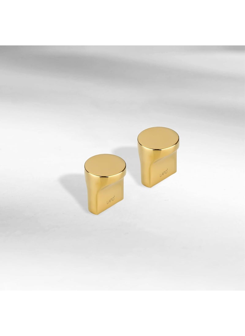 LAPO LAPO 2 Pack Premium Cabinet Knobs Drawer Pulls Knobs for Dresser Drawers Drawer Knobs Handle Kitchen Knobs Pack of 2 PVDGold Finish 