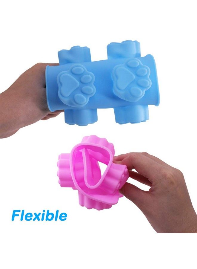 SourceTon 4 Packs Silicone Dog Paw Mold And 3 Packs Stainless Steel Bone Cookie Cutter Sourceton Assorted Sizes Dog Bone Biscuit Cookie For Homemade Treats And Cat Animal Paw Ice Candy Chocolate Baking Mold - Image 5