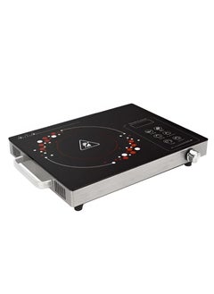 Single Infrared Burner with Tempered Glass – Compact and Portable Electric Cooktop, Even Heating, Easy to Clean Surface, Ideal for Small Spaces and Travel