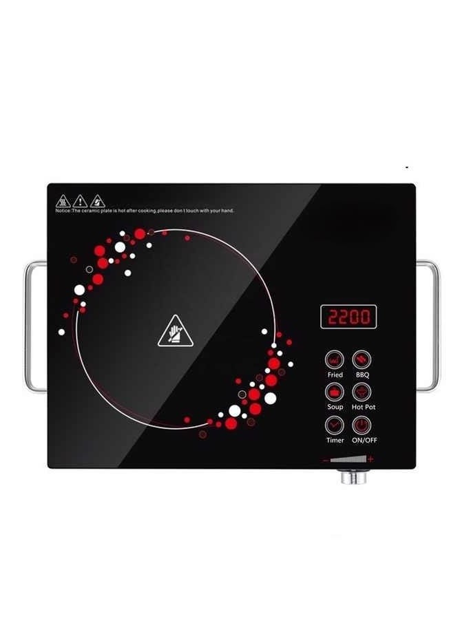 Generic - Single Infrared Burner with Tempered Glass – Compact and Portable Electric Cooktop, Even Heating, Easy to Clean Surface, Ideal for Small Spaces and Travel - Image 1