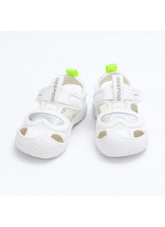 Children's Sandals Soft Sole Anti-Slip Velcro Casual Sandals Suitable for Boys and Girls - White