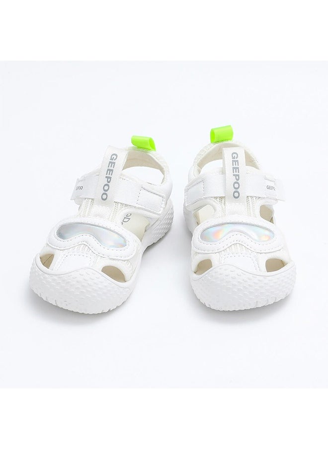 hibobi - Children's Sandals Soft Sole Anti-Slip Velcro Casual Sandals Suitable for Boys and Girls - White - Image 1