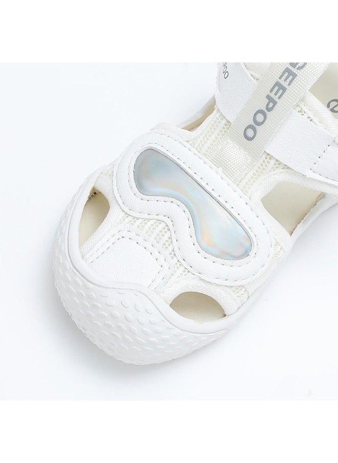 hibobi - Children's Sandals Soft Sole Anti-Slip Velcro Casual Sandals Suitable for Boys and Girls - White - Image 1