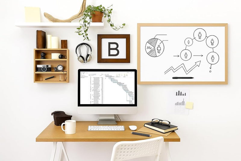 Fitto White Board 30cm x 40cm with Wooden Frame for Home, Office, School, Dry Erase Board - Image 3