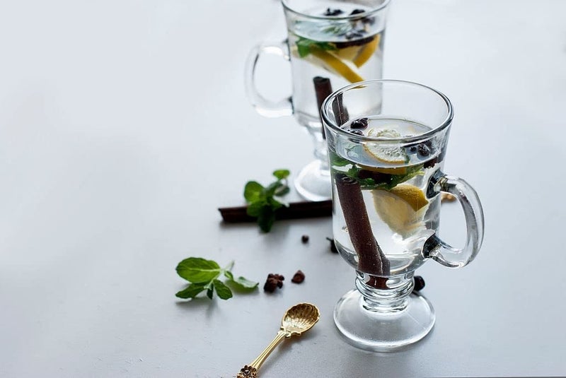 WRINGO 250 ML Coffee Mugs Footed with Handle and Glass Straws Tea Cup Drinkware for Beer,Juice,Beverages, Glass Cappuccino Mugs, Clear Glass Latte Cups (Irish Coffee Mug 250, 2) - Image 4