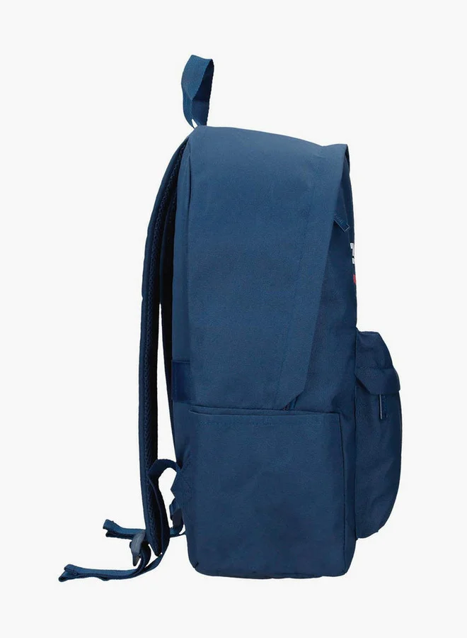 ريبوك Logo Print School Backpack with Adjustable Straps and Zip Closure - 38x19x43 cm