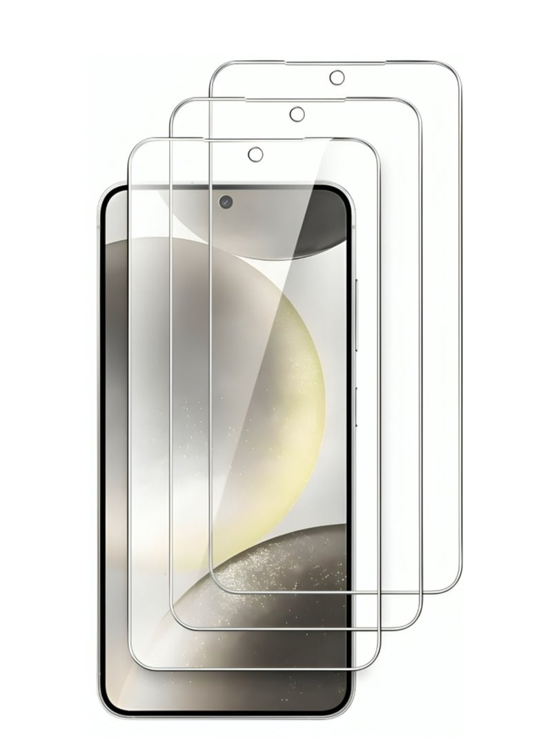 BORTONY Samsung Galaxy S24 Screen Protector HD Clear With 3-Pack Anti-scratch Ultra Resistant Clear Tempered Glass For Samsung Galaxy S24 5G 6.2-inch - Image 1