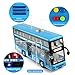 Cdymkf 1128cm Double Decker Bus Toy with Lights  Sounds Scale116 Friction Powered Bus Toy for Kids with Indoor Ceiling Lights and 4 Different Sounds  Gift for Kids Ages 3 Bule - Image 4