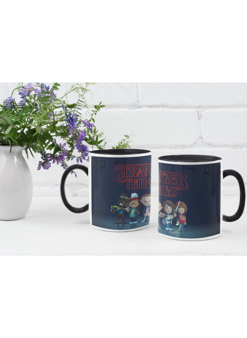 MEC فنجان قهوة بطباعة ستراينجر ثينغ بمقبض أسود - Image 5