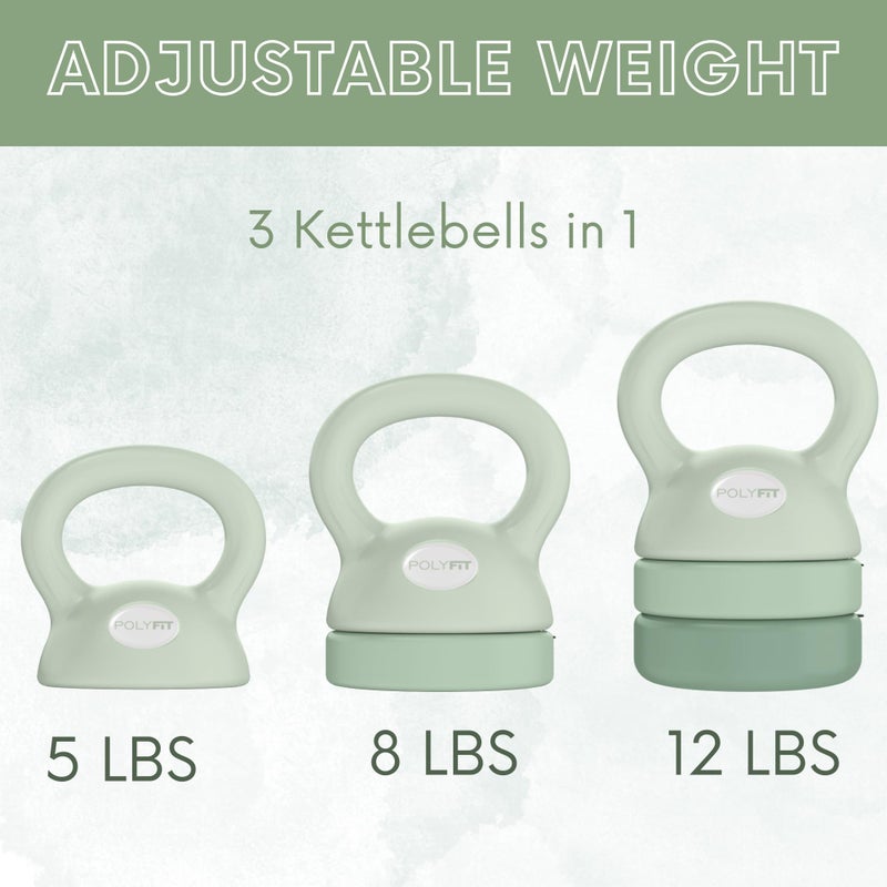 Polyfit Adjustable Kettlebell | 5 lb - 12 lb | Kettlebell Weights Set for Home Gym - Image 2