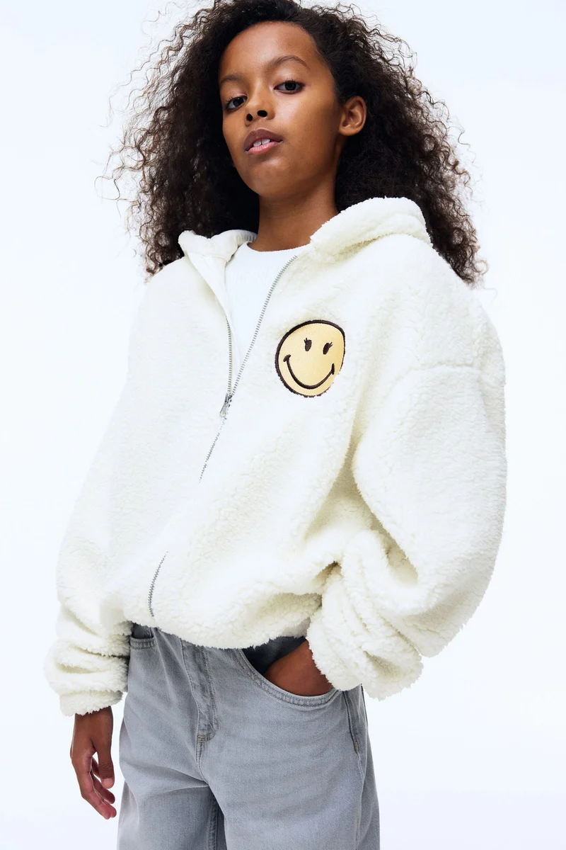 H&M Teddy zip-through hoodie