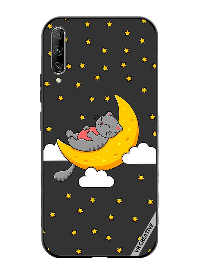 VR CREATIVE Protective Case Cover For Huawei Nova Y9S The Gray Cat Sleeps On The Moon Sky Stars Design Multicolour - Image 1