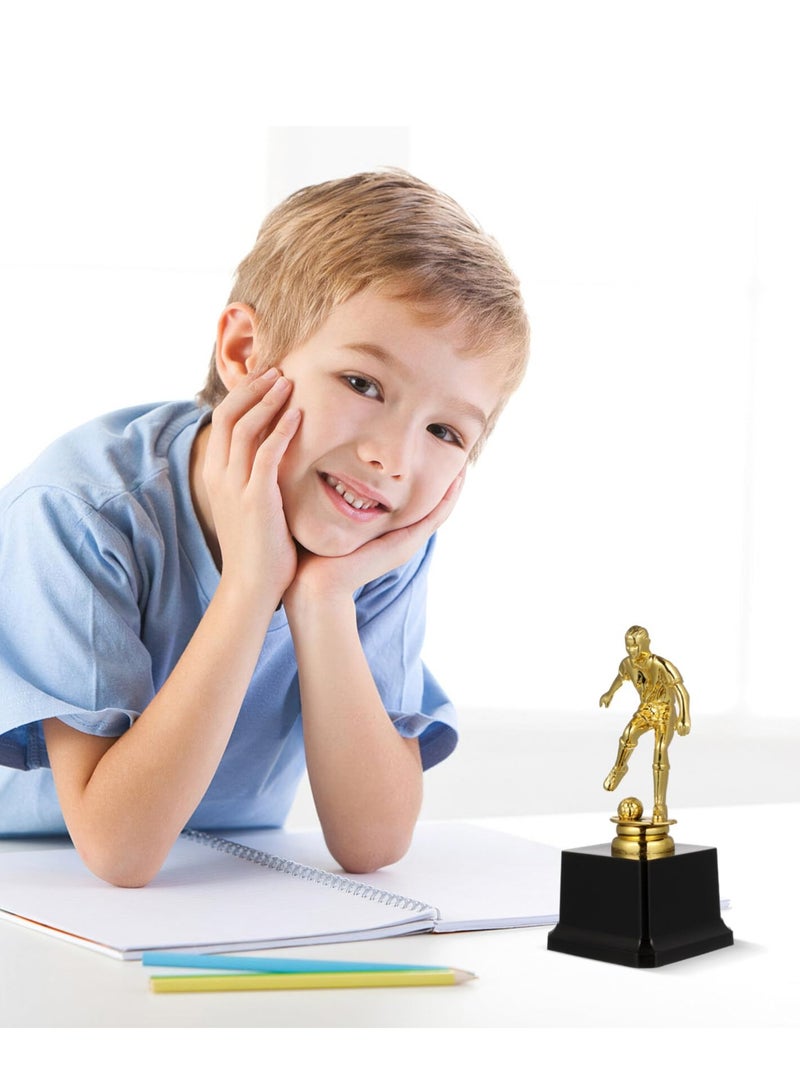 KASTWAVE Gold Soccer Trophy, 3 Pcs Small Gold Soccer Trophies for Team Award Ceremonies, Championship Games, Sports Competitions, Athlete Trophy Cup for Team Award Ceremonies (7.5*7.5*16.5 cm) - Image 4