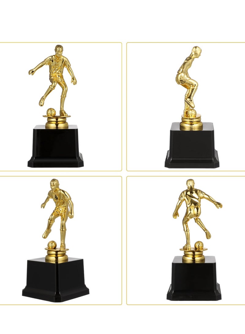 KASTWAVE Gold Soccer Trophy, 3 Pcs Small Gold Soccer Trophies for Team Award Ceremonies, Championship Games, Sports Competitions, Athlete Trophy Cup for Team Award Ceremonies (7.5*7.5*16.5 cm) - Image 5