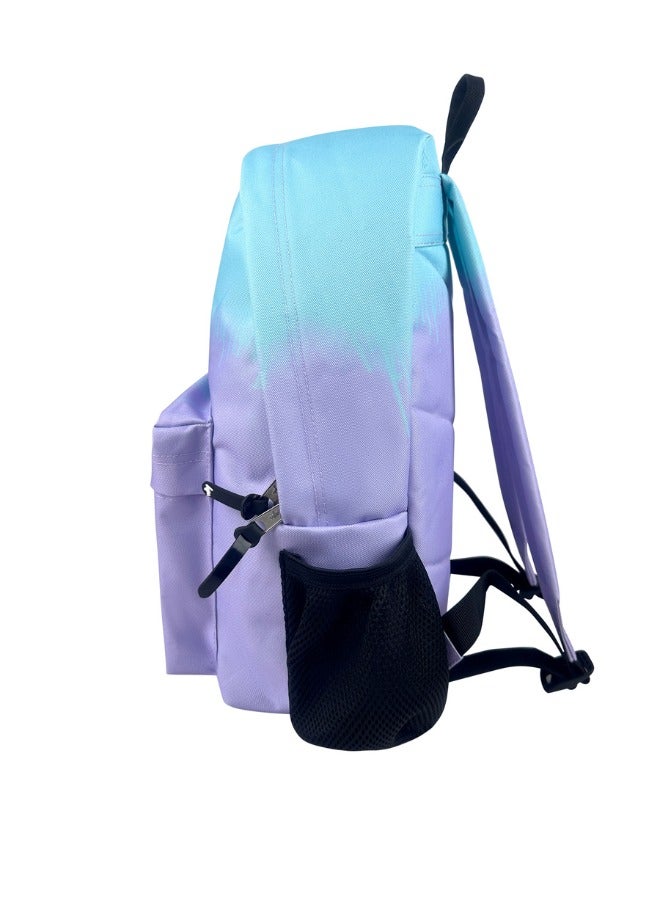 JUST HYPE Iconic Backpack- Lilac &Teal Drips - Image 3